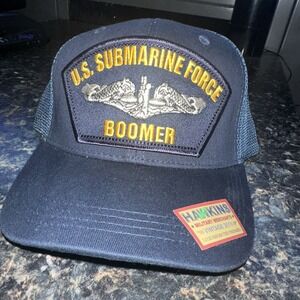 "BOOMER"  U.S. Submarine Force FBM Hat Dark Blue Structured Ball Cap